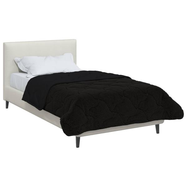 Ganzjahresbettdecke Gepolstert Schwarz 135 x 220 cm