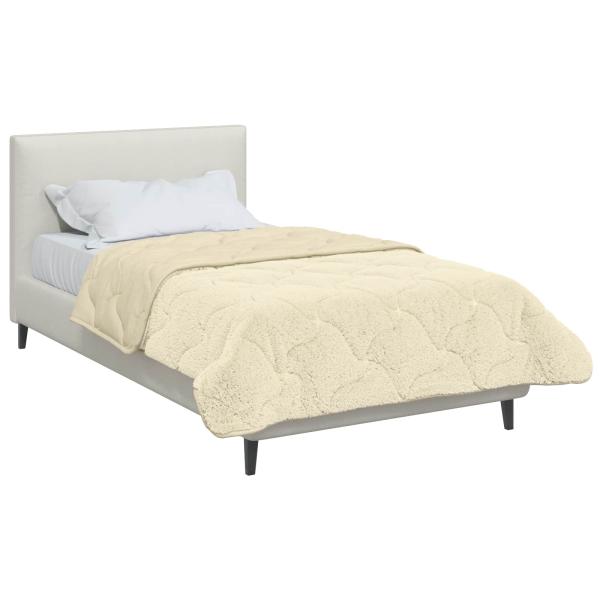 Ganzjahresbettdecke Gepolstert Creme 140 x 200 cm