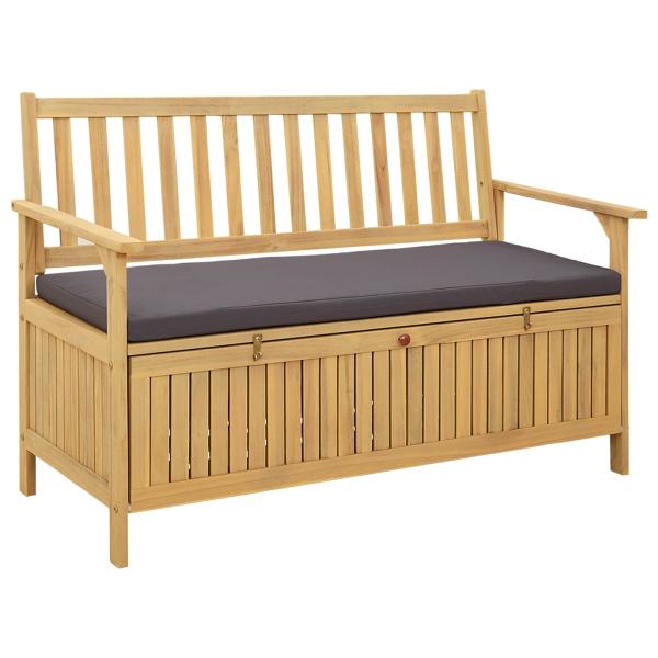 ARDEBO.de - Garten-Aufbewahrungsbank 2 -Seater 120 x 63 x 84 cm Rechteckig