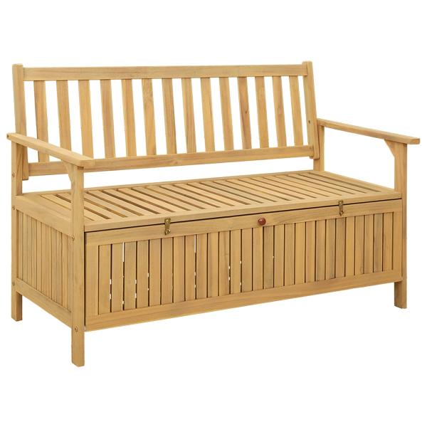 ARDEBO.de - Garten-Aufbewahrungsbank 2 -Seater 120 x 63 x 84 cm Rechteckig