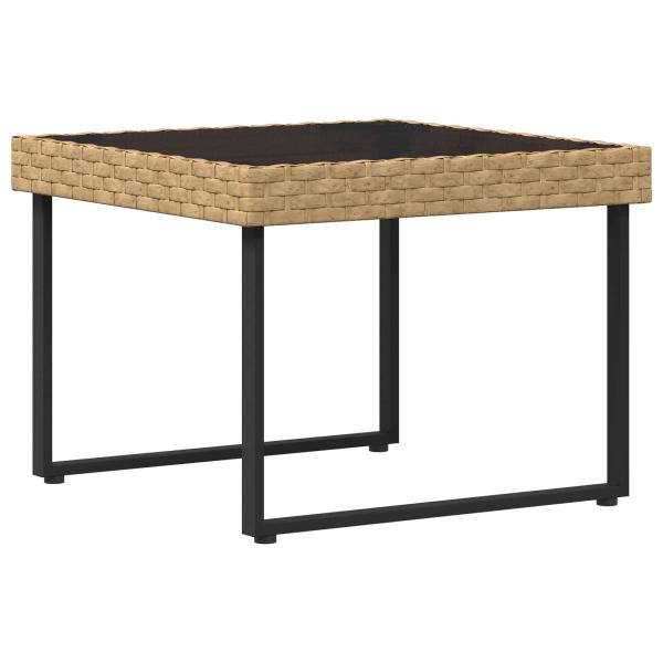 Gartensofa-set 2 stk. Natur Poly Rattan Stahl