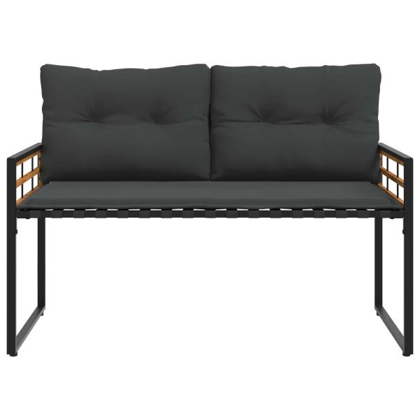 Holz-Lagenbank 114 x 55 x 77 cm Blassgrau Rechteckig