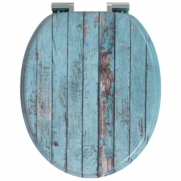 Toilettensitz Blau 44 x 38 cm Holzwerkstoff