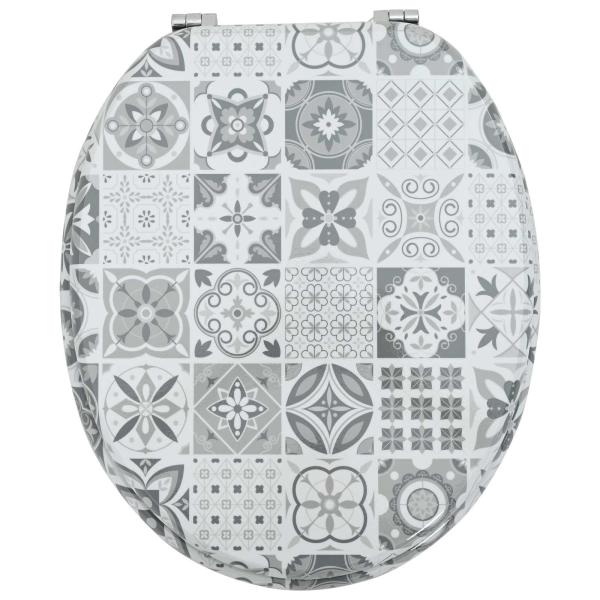 Toilettensitz Grau 44 x 38 cm Holzwerkstoff