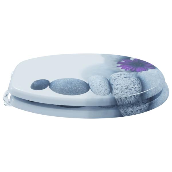 Soft-Close Toilettensitz Grau 44 x 38 cm MDF-Platte