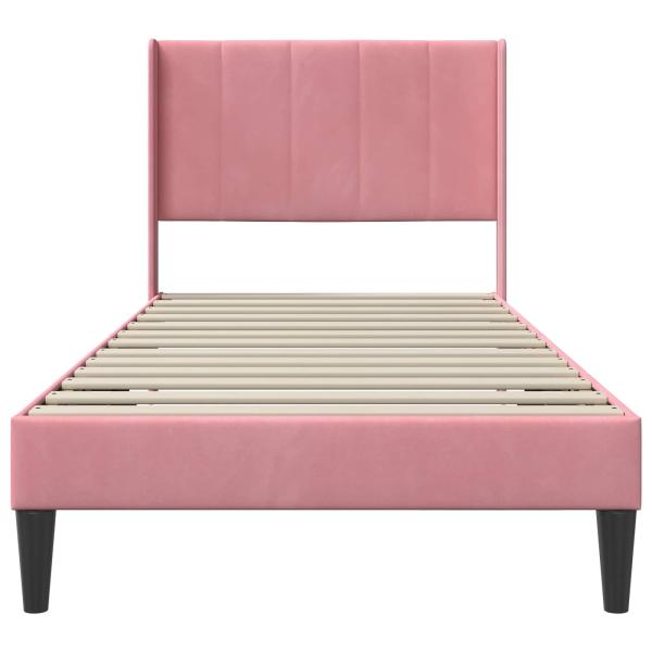 Bettrahmen mit Kopfteil Rosa 80 x 200 cm Samt