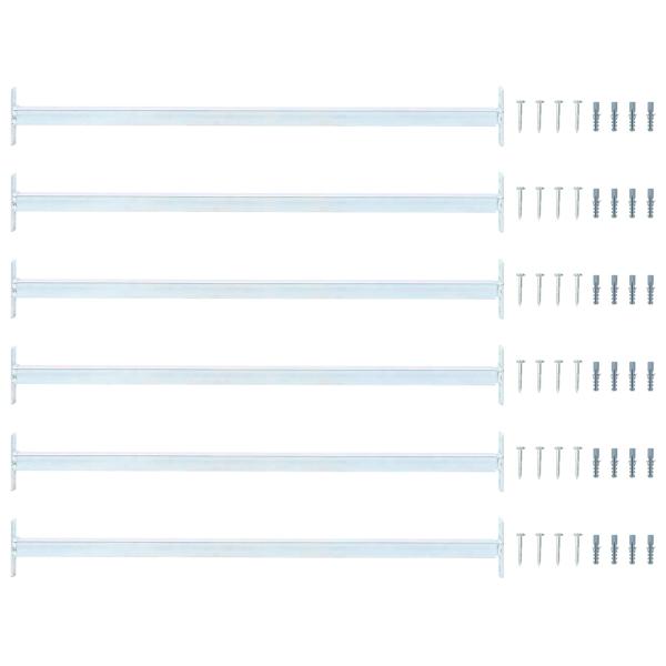 ARDEBO.de - Verstellbarer Fenster-Sicherheitsbalken 6 stk. 710 - 1200 mm