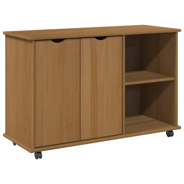 Rollschrank Honigbraun 100 x 39 x 65,5 cm Massivholz Kiefer