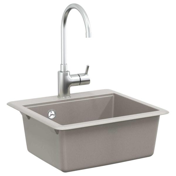 Waschbecken 80% Quarz und 20% Harz 470 x 440 mm Grau