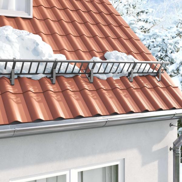 ARDEBO.de - Schneewächter Unterstützung 6 Stk. Anthrazit 29,5 x 3 x 34,5 cm