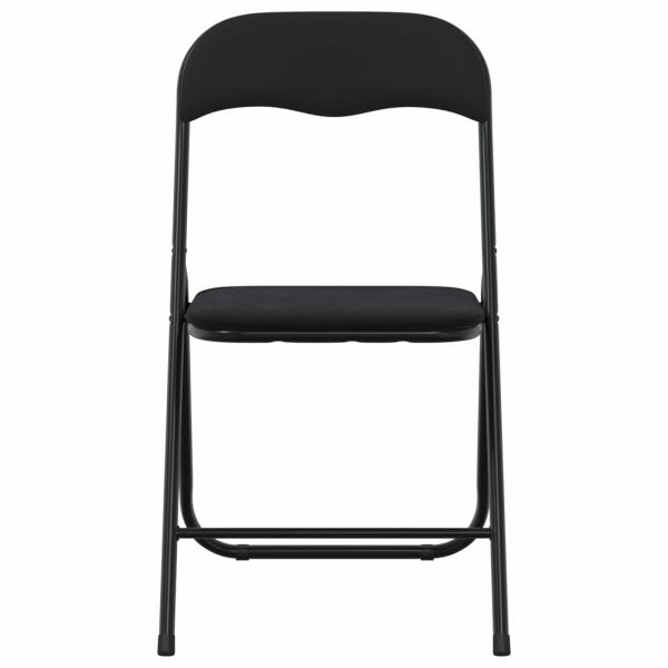 Klappstuhl 2 stk. Samt Schwarz 48 x 44 x 78 cm