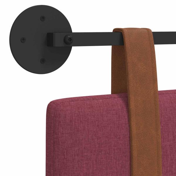 Hängendes Kopfteil Weinrot Antikes PU