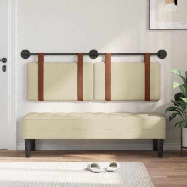 Hängevorderseite Wandmontiert Creme 130 x 55 x 5 cm Antikes PU