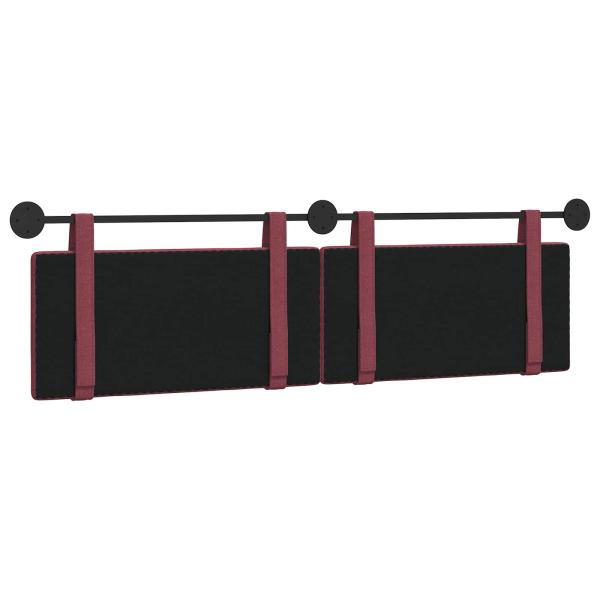 Hängendes Kopfteil Weinrot Stoff