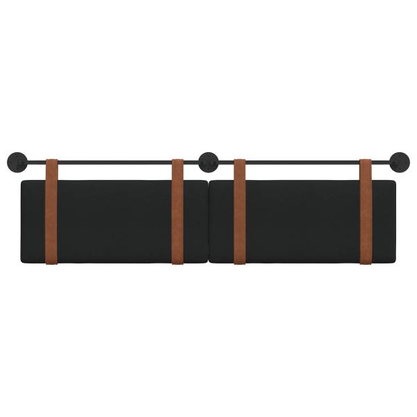 Hängevorderseite Uni Schwarz 190 x 55 x 5 cm Antikes PU