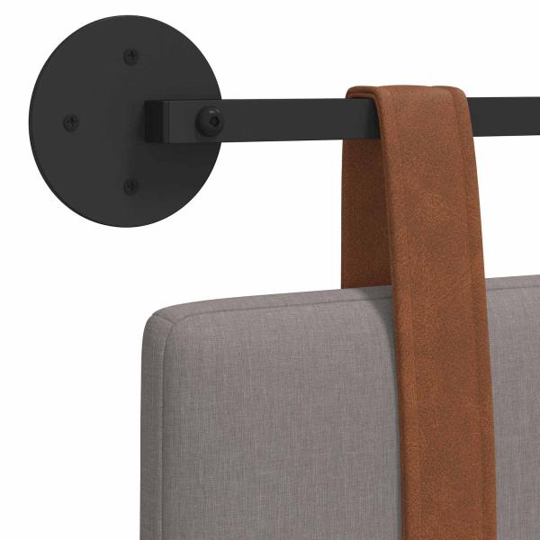 Hängendes Kopfteil Taupe Antikes PU