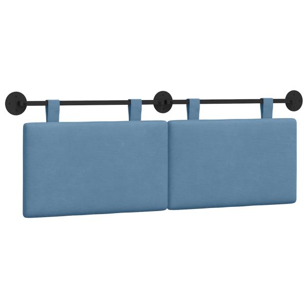 Hängendes Kopfteil Blau Cordstoff