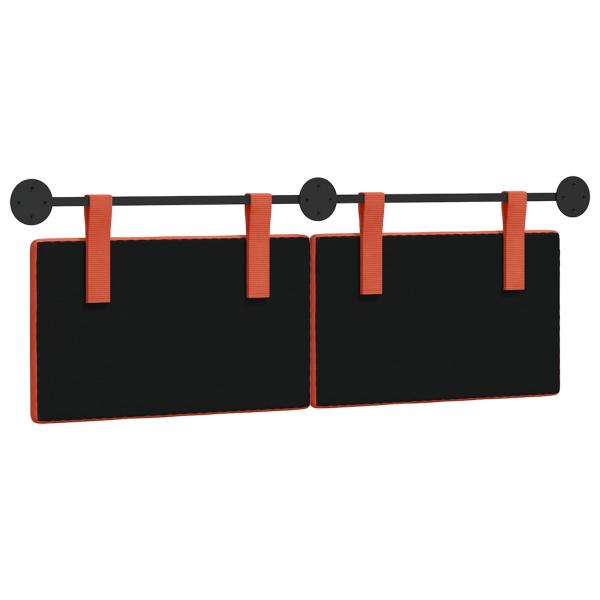 Hängendes Kopfteil Rot-Orange Cordstoff