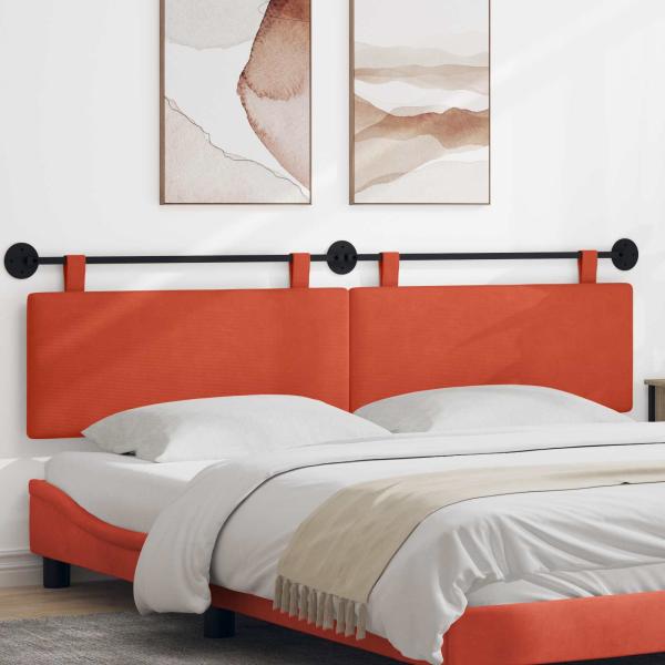 ARDEBO.de - Hängendes Kopfteil Rot-Orange Cordstoff