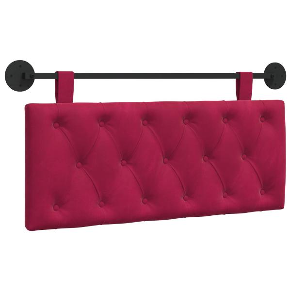 Hängendes Kopfteil Mit LED Licht Weinrot Samt