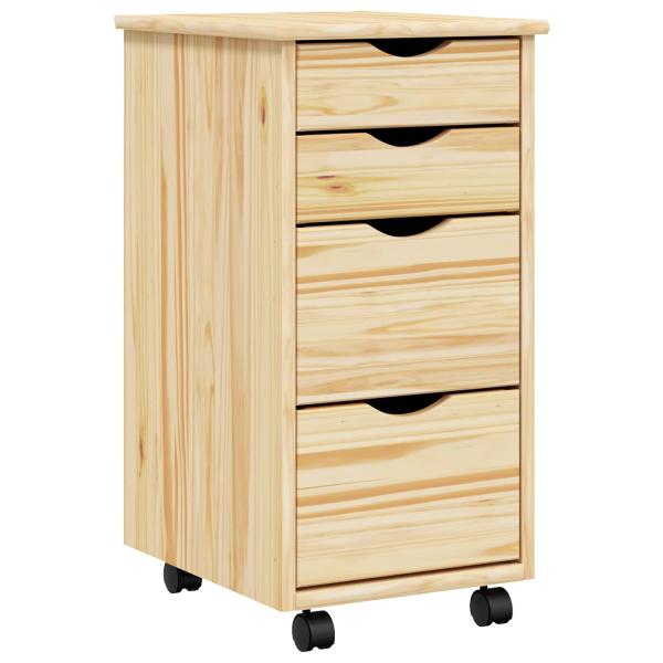 Rollwagen mit Schreibtisch MOSS 34 x 39 x 65,5 cm Klarlack