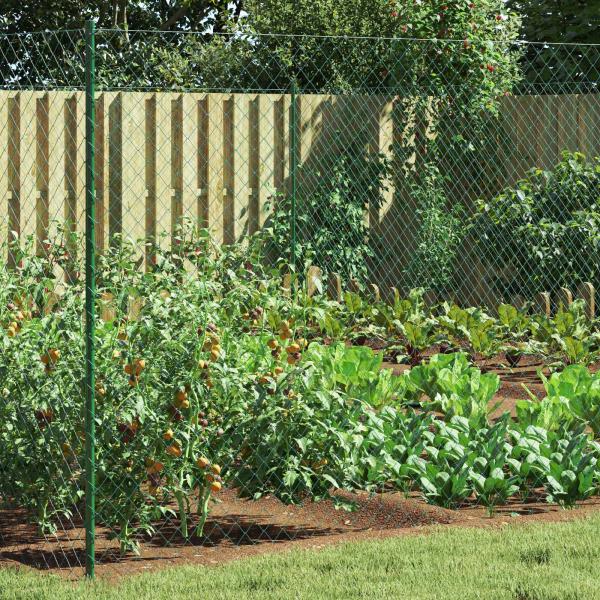 ARDEBO.de - Maschendrahtzaun Grün 2 x 10 m Stahl