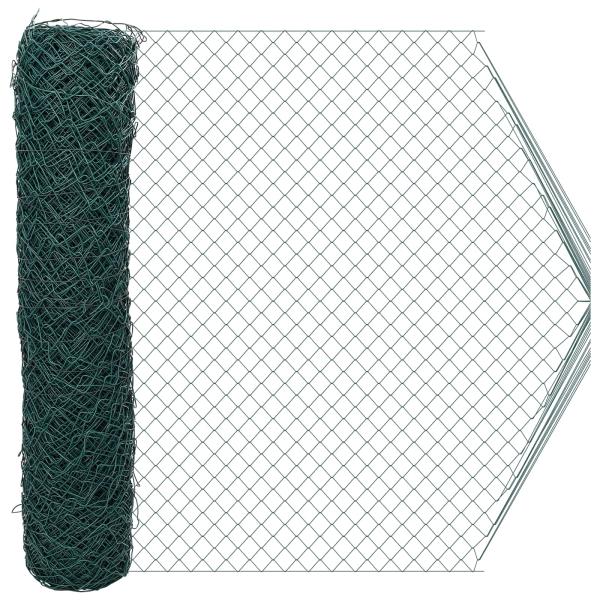 Maschendrahtzaun Grün 2 x 10 m Stahl