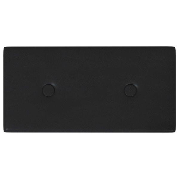 Wandkopfteilen 12 Stk. Schwarz Kunstleder