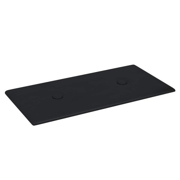 Wandkopfteilen 12 Stk. Schwarz Kunstleder