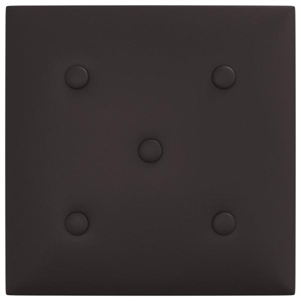 Wandkopfteilen 12 Stk. Schwarz Kunstleder