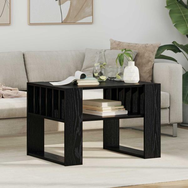 ARDEBO.de - Couchtisch Schwarz Eichen-Optik 66 x 49,5 x 45 cm Holzwerkstoff