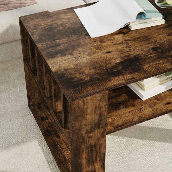 Couchtisch Geräucherte Eiche 66 x 49,5 x 45 cm Holzwerkstoff