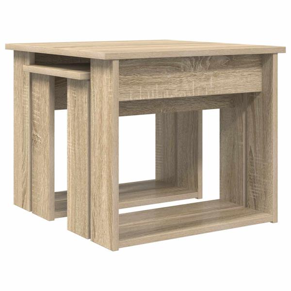 Kaffeetisch Set 2 stk. Sonoma-Eiche 50 x 52 x 42 cm