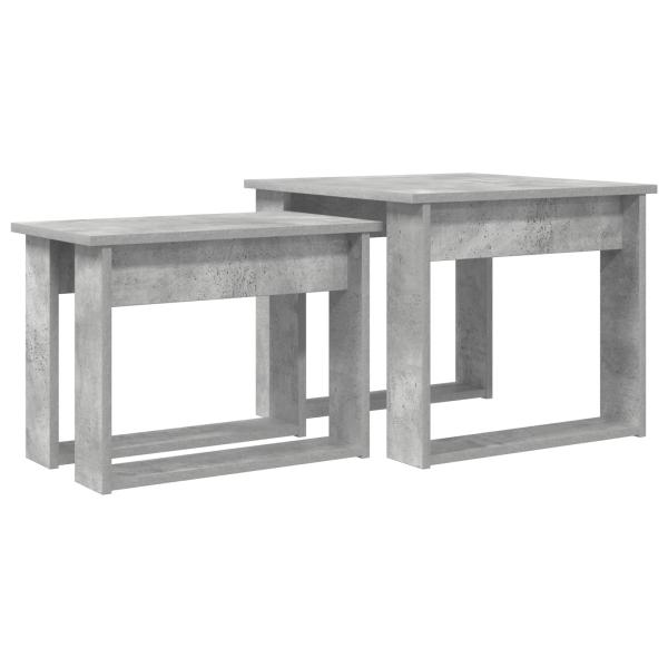 Kaffeetisch Set 2 stk. Beton Grau 50 x 52 x 42 cm Holzwerkstoff