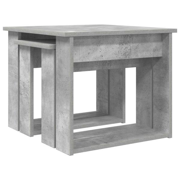 Kaffeetisch Set 2 stk. Beton Grau 50 x 52 x 42 cm Holzwerkstoff