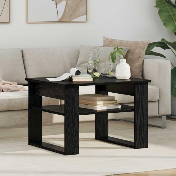 ARDEBO.de - Couchtisch Schwarz Eichen-Optik 64 x 54 x 44 cm Holzwerkstoff