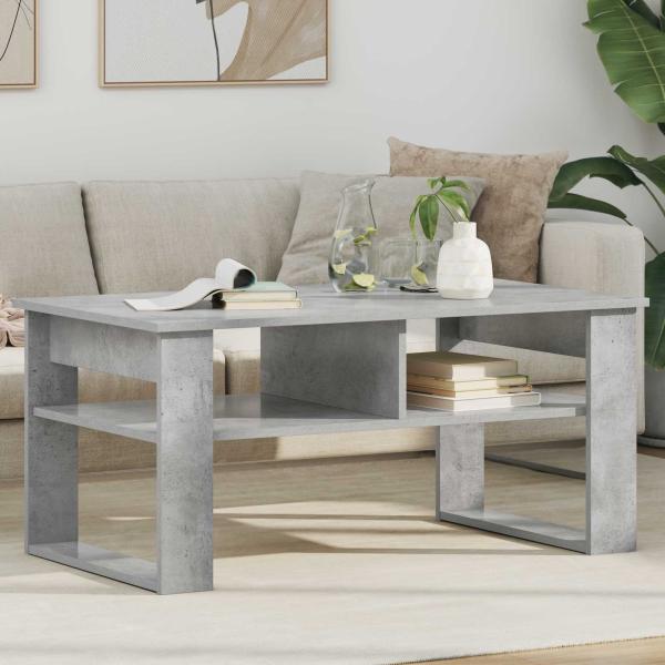 ARDEBO.de - Couchtisch Betongrau 96 x 54 x 44 cm Holzwerkstoff