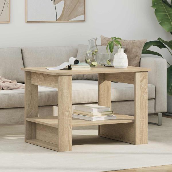 ARDEBO.de - Couchtisch Sonoma-Eiche 72 x 50 x 50 cm Holzwerkstoff