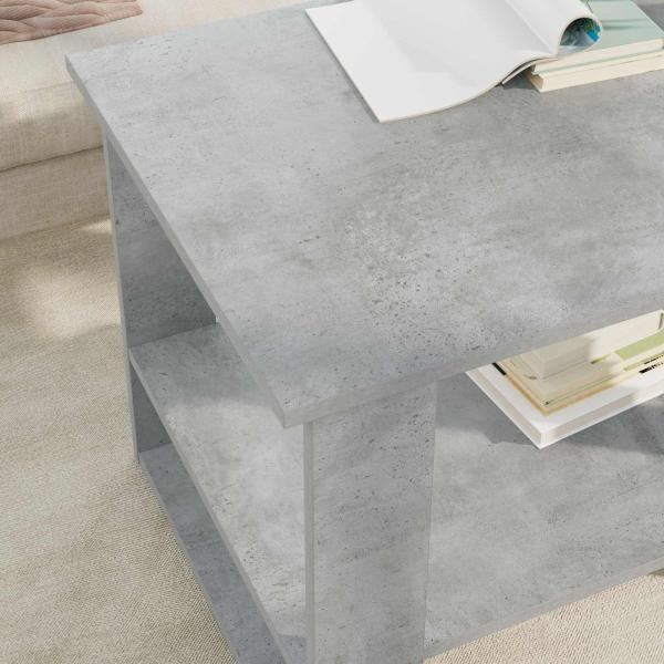 Couchtisch Beton Grau 72 x 50 x 50 cm Holzwerkstoff