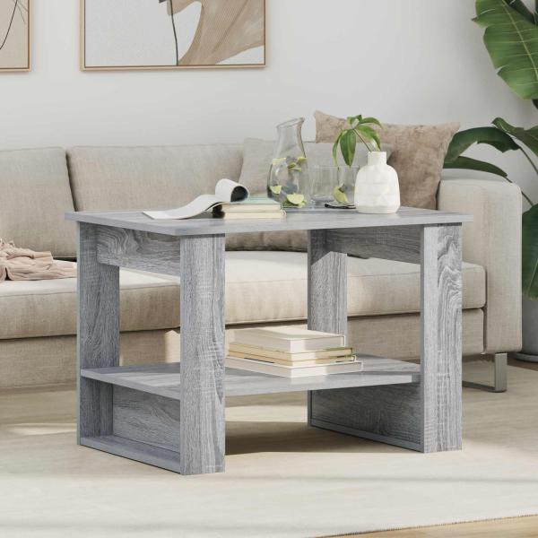 ARDEBO.de - Couchtisch Sonoma-Grau 72 x 50 x 50 cm Holzwerkstoff