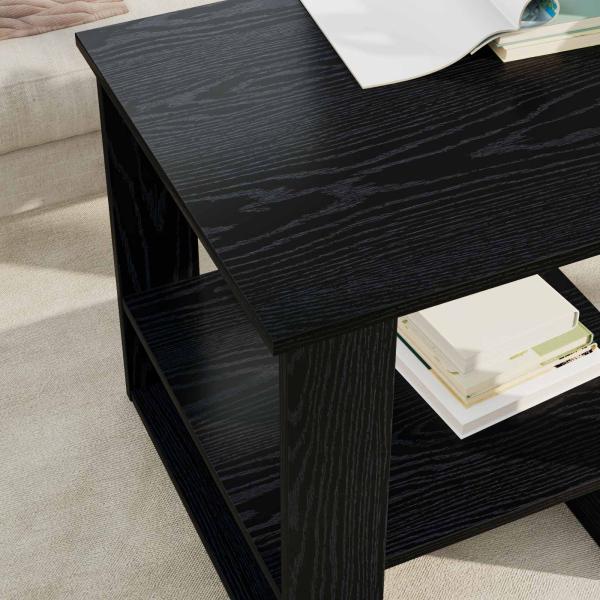 Couchtisch Schwarz Eichen-Optik 51 x 50 x 50 cm Holzwerkstoff
