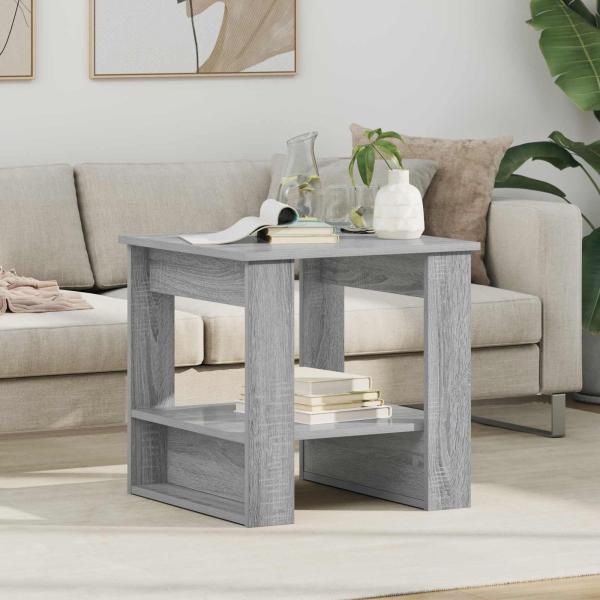 ARDEBO.de - Couchtisch Graues Sonoma 51 x 50 x 50 cm Holzwerkstoff