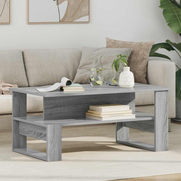 ARDEBO.de - Couchtisch Sonoma-Grau 90 x 50 x 40 cm Holzwerkstoff