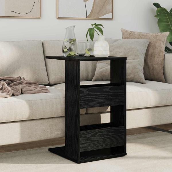 Beistelltisch Schwarz Eichen-Optik 40 x 35 x 60,5 cm