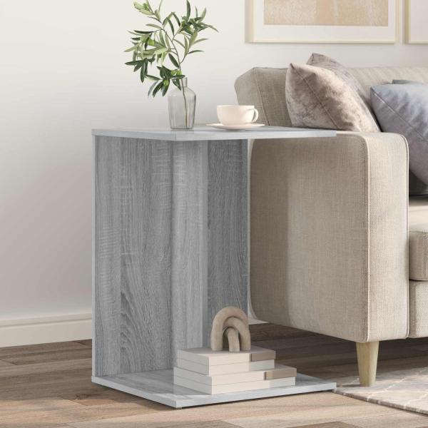 ARDEBO.de - Beistelltisch Sonoma-Grau 45 x 40 x 62,5 cm Holzwerkstoff