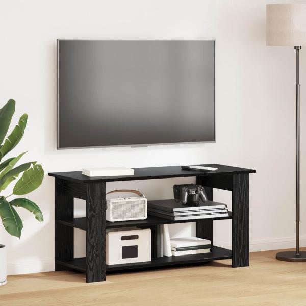 ARDEBO.de - TV-Ständer Schwarz Eichen-Optik 100 x 40 x 50 cm
