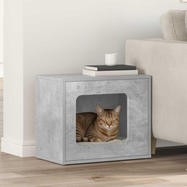 ARDEBO.de - Katzenhaus Beton 51 x 30 x 42,5 cm Holzwerkstoff