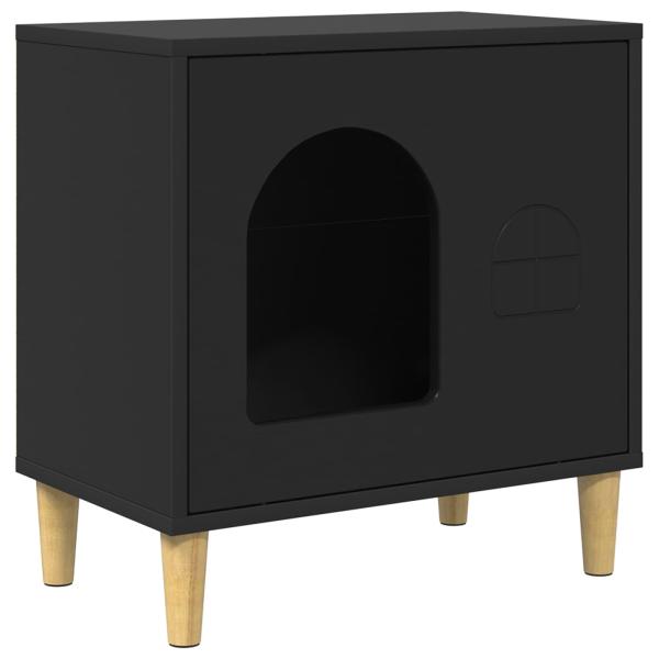 Katzenhaus Schwarz 51 x 30 x 52 cm Holzwerkstoff