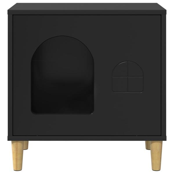Katzenhaus Schwarz 51 x 30 x 52 cm Holzwerkstoff