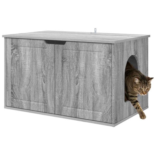 Katzenhaus Sonoma-Grau 85 x 55 x 50,5 cm Holzwerkstoff